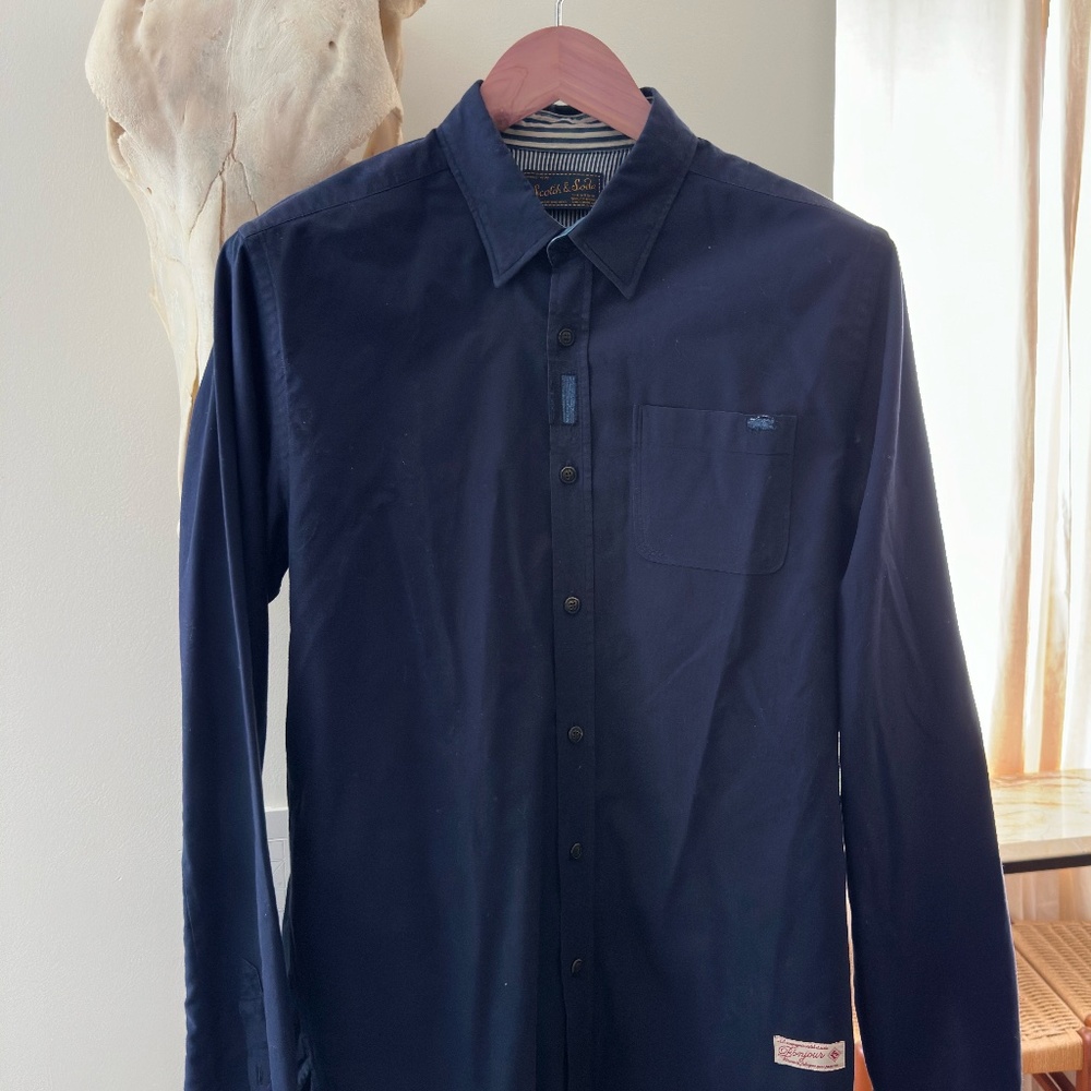 Scotch & Soda Men's Button Down Shirt - Blue